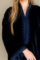 Velours Kaftan Koningsblauw