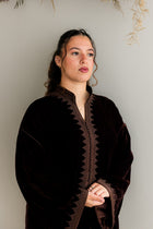 Velours Kaftan Bruin