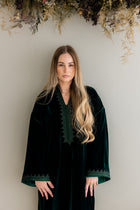Velours Kaftan Koningsgroen
