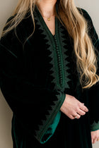 Velours Kaftan Koningsgroen