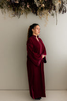 Velours Kaftan Rood