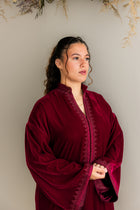 Velours Kaftan Rood