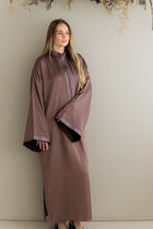 Satijnen Kaftan Bruin/Mauve