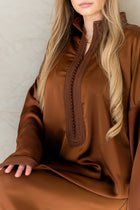 Satijnen Kaftan Camelbruin