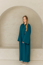Katoenen Kaftan Petrol Blauw