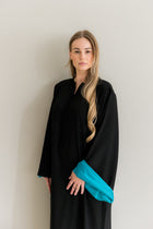 Gestructureerde Katoenen Kaftan Zwart