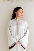 Gestructureerde Kaftan Lichtgrijs