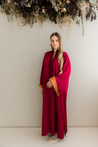 Satijnen Kaftan Rood