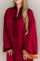 Satijnen Kaftan Rood