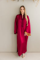 Satijnen Kaftan Rood