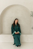 Satijnen Kaftan Koningsgroen