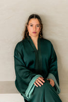 Satijnen Kaftan Koningsgroen