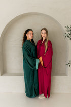 Satijnen Kaftan Koningsgroen