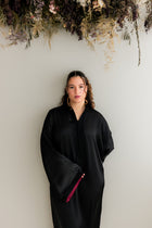 Satijnen Kaftan Zwart
