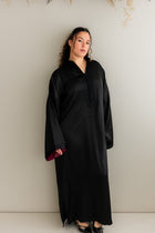 Satijnen Kaftan Zwart