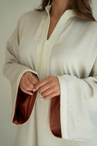 Satijnen Kaftan Ivoorwit
