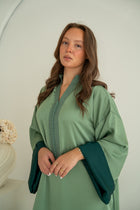 Satijnen Kaftan Pistachegroen