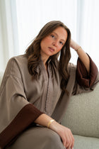 Satijnen Kaftan Taupe