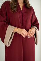 Satijnen Kaftan Bordeauxrood