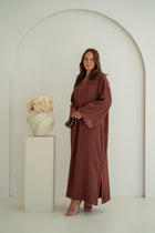 Gestructureerde Satijnen Kaftan Cinnamon