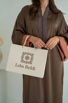 Gestructureerde Kaftan Mokka-Bruin