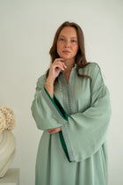 Satijnen Kaftan Mintgroen