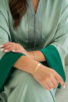 Satijnen Kaftan Mintgroen